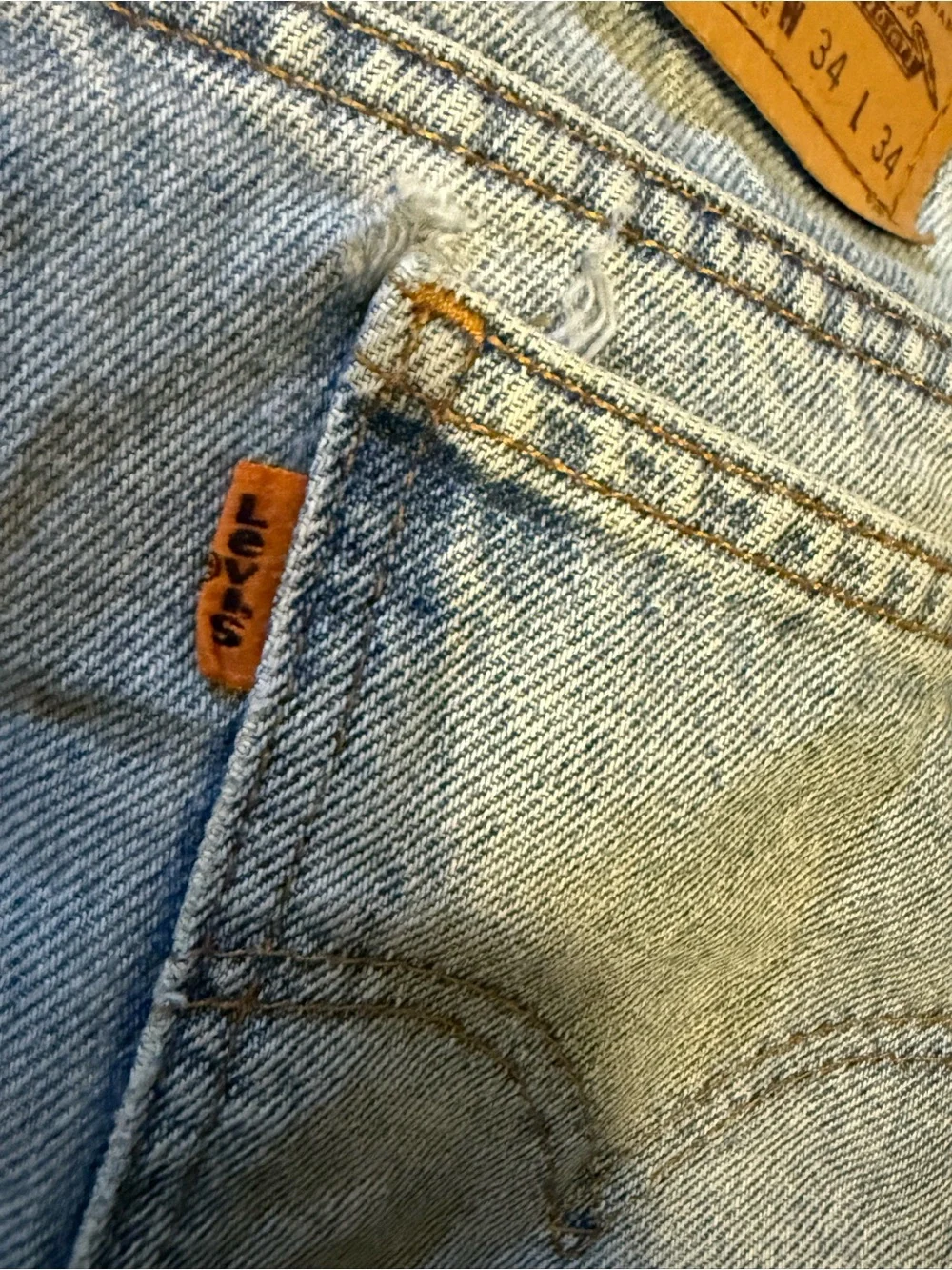 Vintage Levi's 505’s Men's Light Blue Straight Leg Denim Jeans